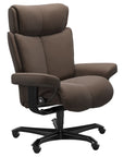 Paloma Leather Espresso M and Black Base | Stressless Magic Home Office Chair | Valley Ridge Furniture