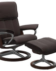 Paloma Leather Chocolate M/L and Brown Base | Stressless Admiral Signature Recliner | Valley Ridge Furniture
