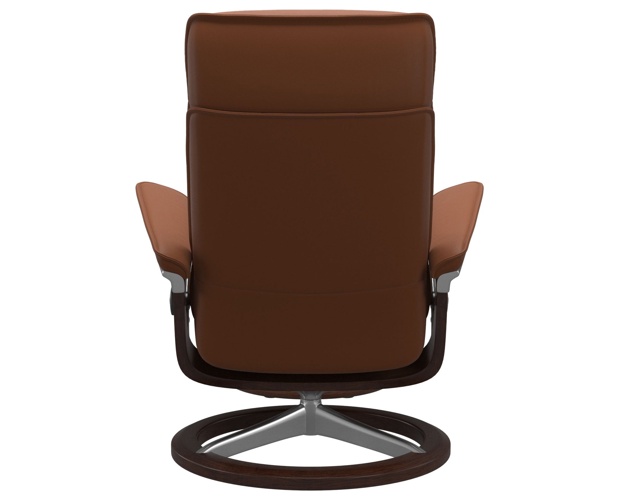 Paloma Leather New Cognac M/L &amp; Brown Base | Stressless Admiral Signature Recliner | Valley Ridge Furniture