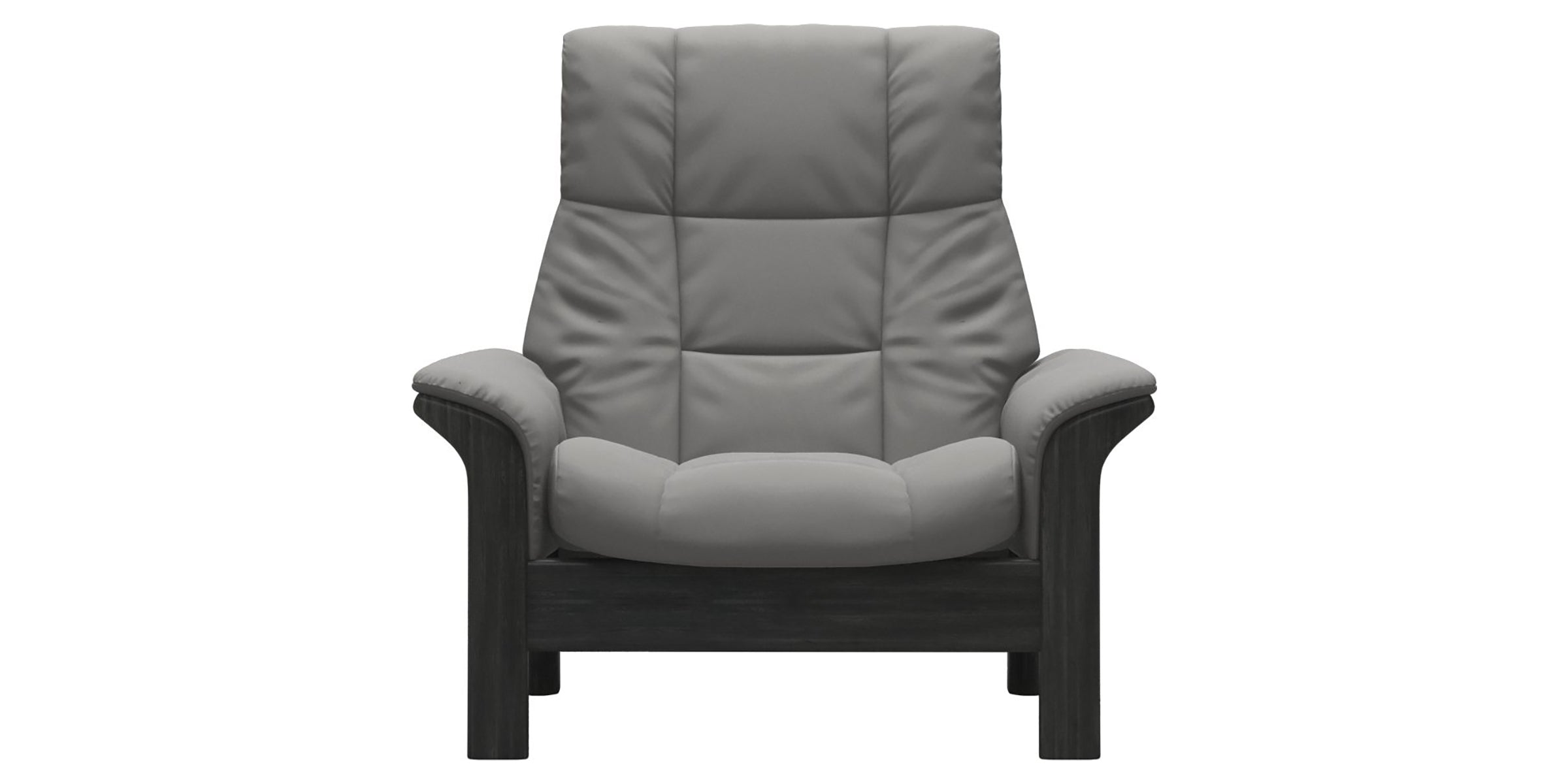 Paloma Leather Silver Grey and Grey Base | Stressless Buckingham High Back Chair | Valley Ridge Furniture