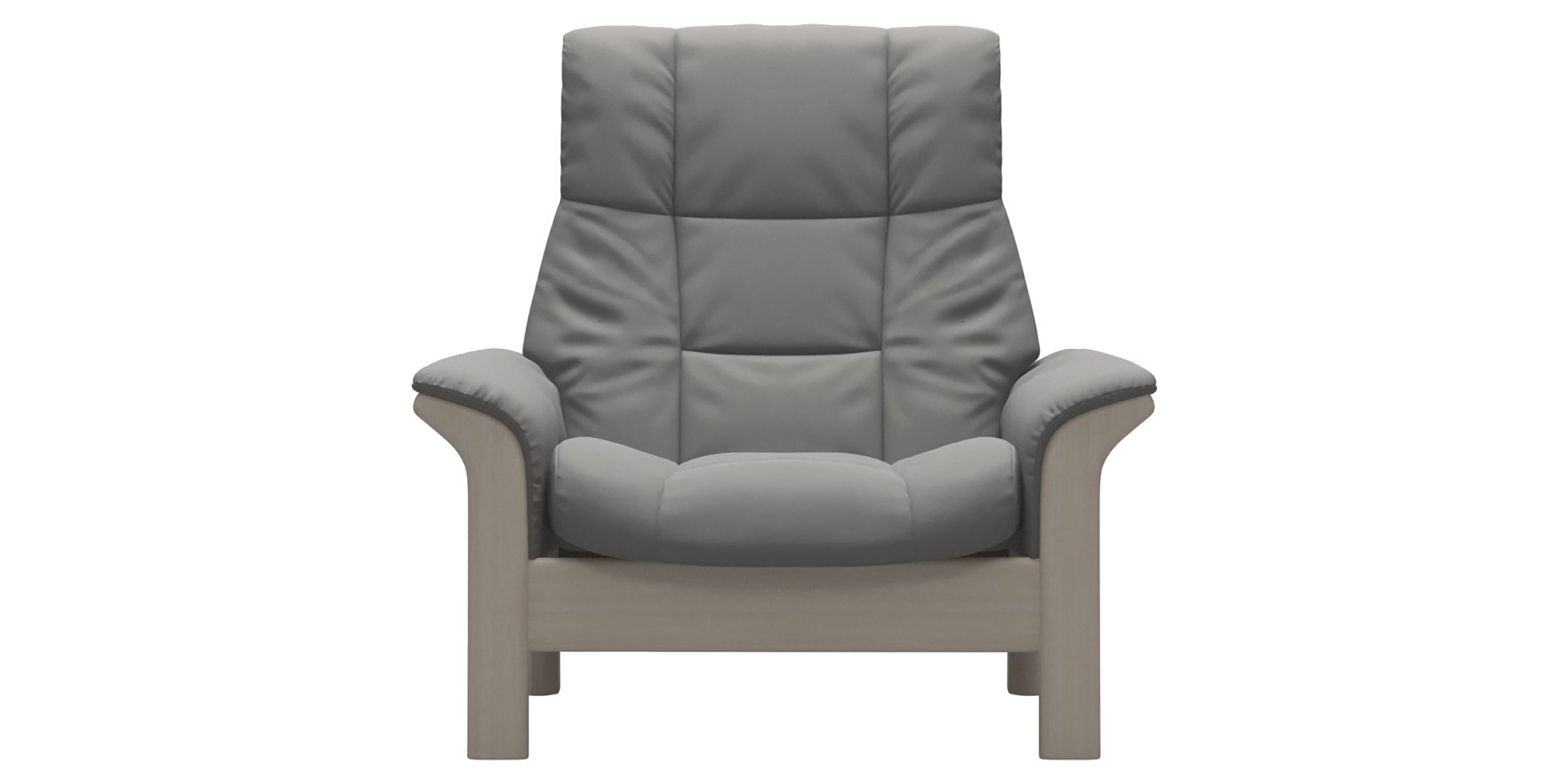 Paloma Leather Silver Grey and Whitewash Base | Stressless Buckingham High Back Chair | Valley Ridge Furniture