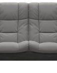 Paloma Leather Silver Grey and Grey Base | Stressless Buckingham 2-Seater High Back Sofa | Valley Ridge Furniture