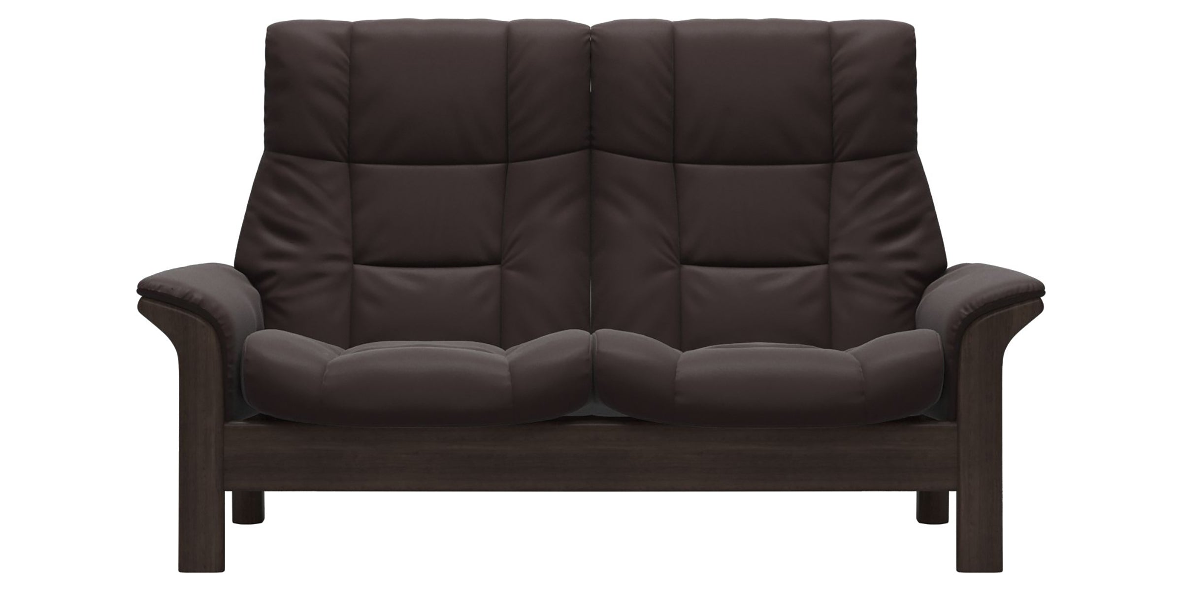 Paloma Leather Chocolate and Wenge Base | Stressless Buckingham 2-Seater High Back Sofa | Valley Ridge Furniture