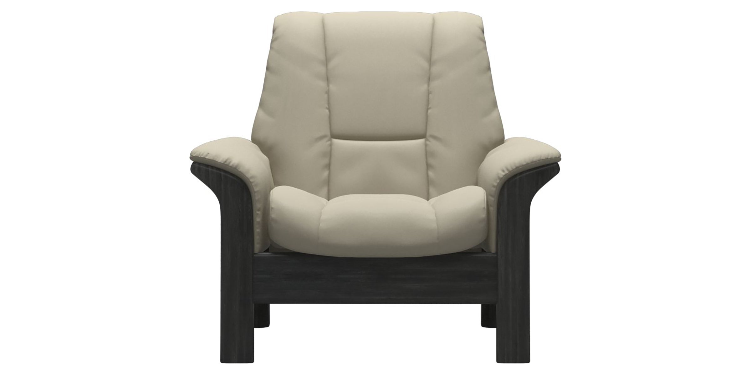 Paloma Leather Light Grey and Grey Base | Stressless Windsor Low Back Chair | Valley Ridge Furniture