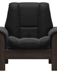 Paloma Leather Black and Wenge Base | Stressless Windsor Low Back Chair | Valley Ridge Furniture