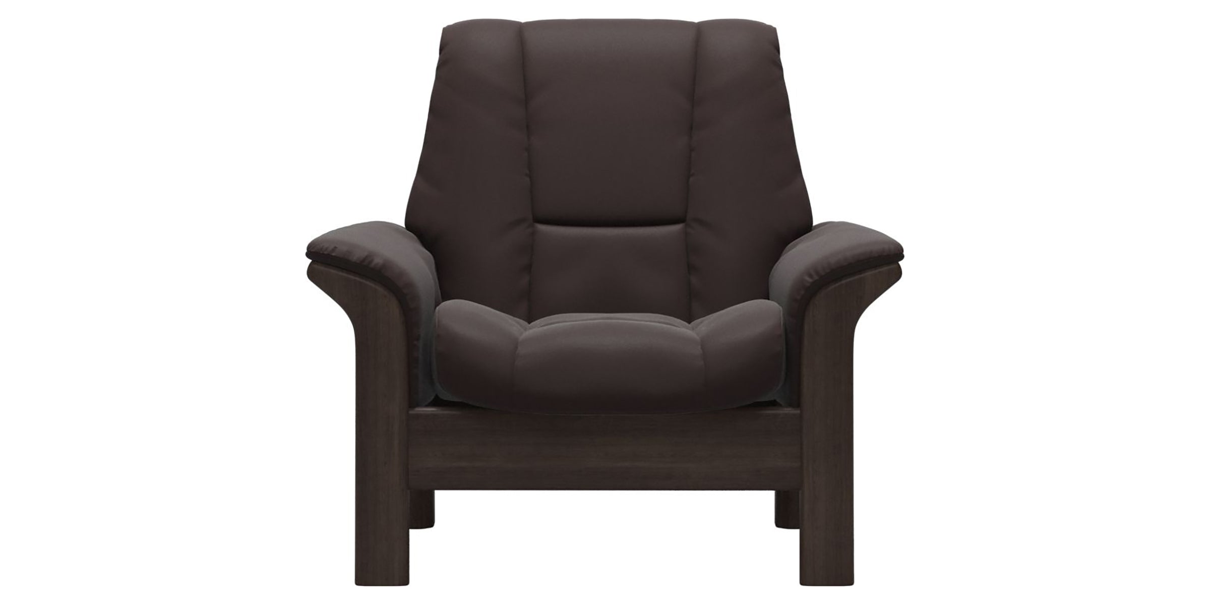 Paloma Leather Chocolate and Wenge Base | Stressless Windsor Low Back Chair | Valley Ridge Furniture