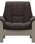 Paloma Leather Chocolate and Whitewash Base | Stressless Windsor Low Back Chair | Valley Ridge Furniture