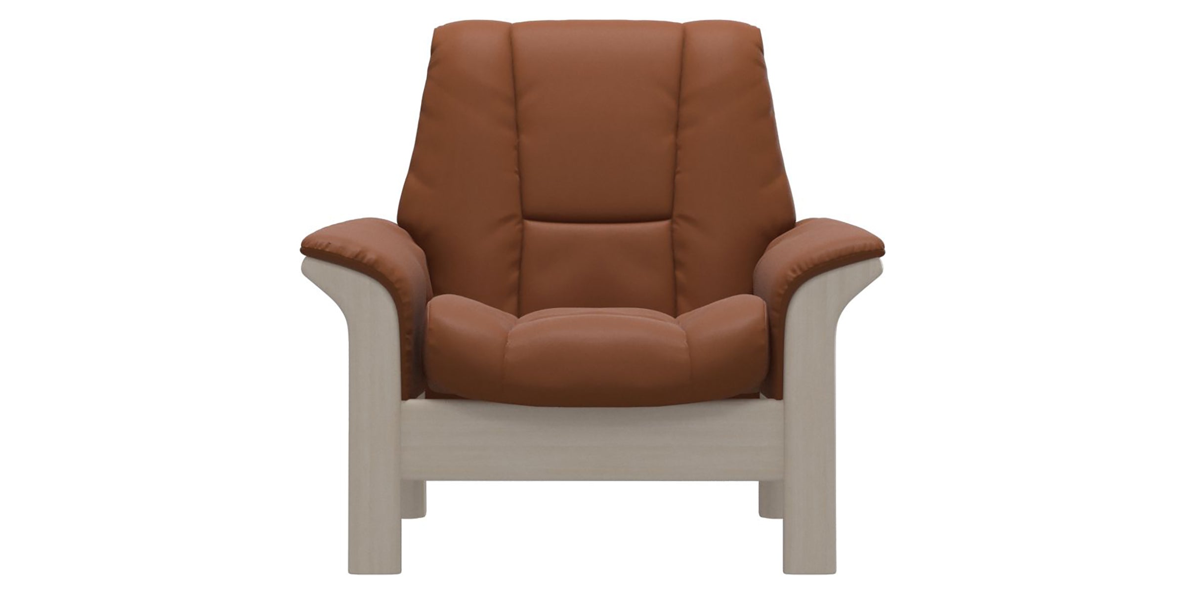 Paloma Leather New Cognac and Whitewash Base | Stressless Windsor Low Back Chair | Valley Ridge Furniture