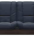 Paloma Leather Oxford Blue and Wenge Base | Stressless Windsor 2-Seater Low Back Sofa | Valley Ridge Furniture
