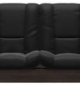 Paloma Leather Black and Wenge Base | Stressless Windsor 2-Seater Low Back Sofa | Valley Ridge Furniture