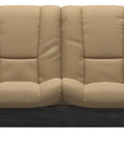Paloma Leather Sand and Grey Base | Stressless Windsor 2-Seater Low Back Sofa | Valley Ridge Furniture