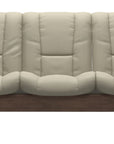 Paloma Leather Light Grey and Walnut Base | Stressless Windsor 3-Seater Low Back Sofa | Valley Ridge Furniture