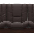 Paloma Leather Chocolate and Brown Base | Stressless Windsor 3-Seater Low Back Sofa | Valley Ridge Furniture