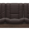 Paloma Leather Chocolate and Walnut Base | Stressless Windsor 3-Seater Low Back Sofa | Valley Ridge Furniture