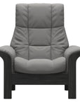 Paloma Leather Silver Grey and Grey Base | Stressless Windsor High Back Chair | Valley Ridge Furniture