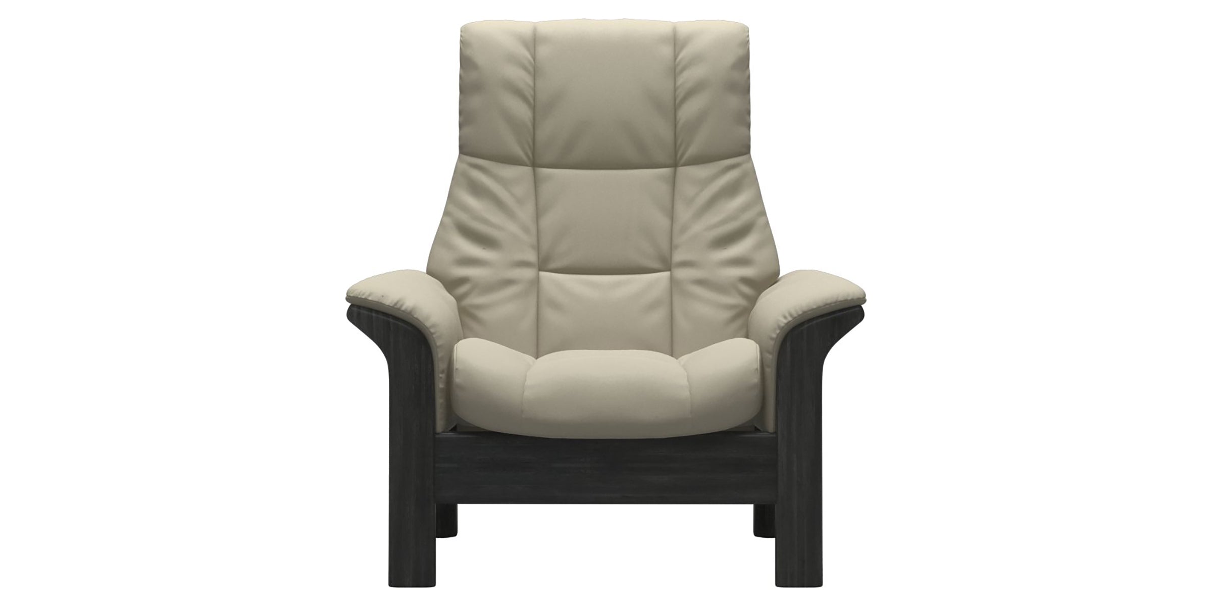 Paloma Leather Light Grey and Grey Base | Stressless Windsor High Back Chair | Valley Ridge Furniture