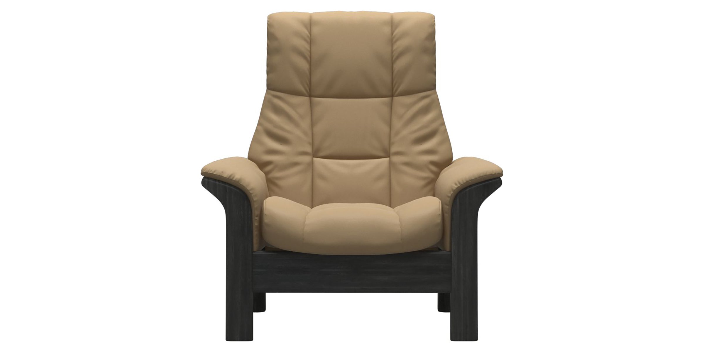 Paloma Leather Sand and Grey Base | Stressless Windsor High Back Chair | Valley Ridge Furniture