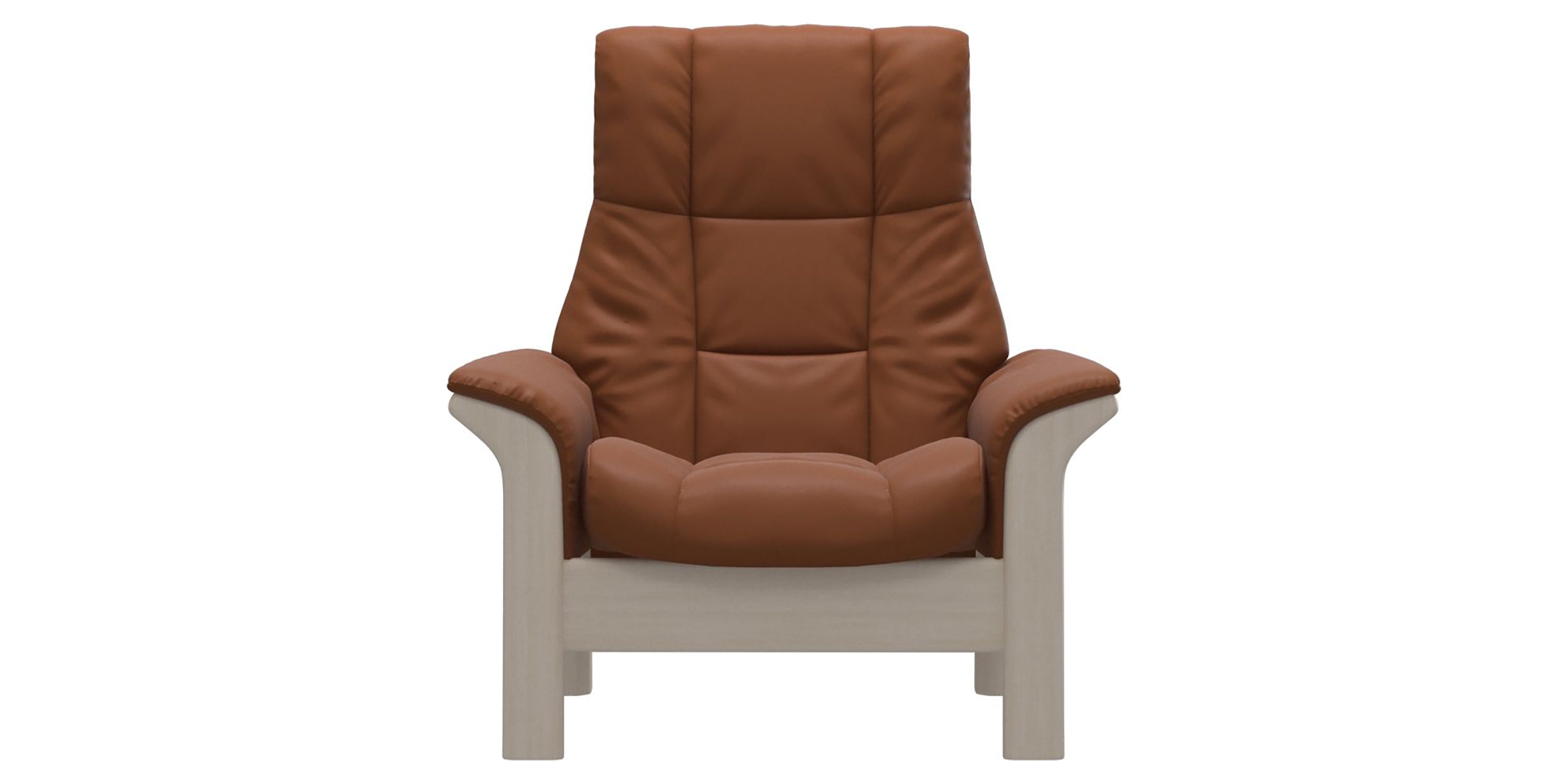 Paloma Leather New Cognac and Whitewash Base | Stressless Windsor High Back Chair | Valley Ridge Furniture