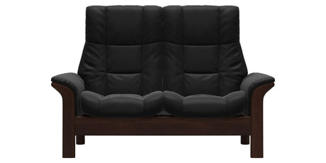 Paloma Leather Black and Brown Base | Stressless Windsor 2-Seater High Back Sofa | Valley Ridge Furniture