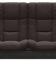 Paloma Leather Chocolate and Grey Base | Stressless Windsor 2-Seater High Back Sofa | Valley Ridge Furniture
