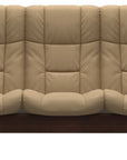 Paloma Leather Sand and Brown Base | Stressless Windsor 3-Seater High Back Sofa | Valley Ridge Furniture
