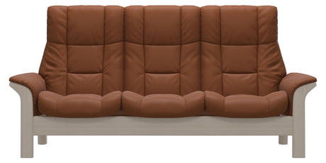 Paloma Leather New Cognac and Whitewash Base | Stressless Windsor 3-Seater High Back Sofa | Valley Ridge Furniture