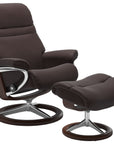 Paloma Leather Chocolate S/M/L and Brown Base | Stressless Sunrise Signature Recliner | Valley Ridge Furniture