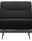 Paloma Leather Black & Chrome Base | Stressless Stella Armless Chair | Valley Ridge Furniture