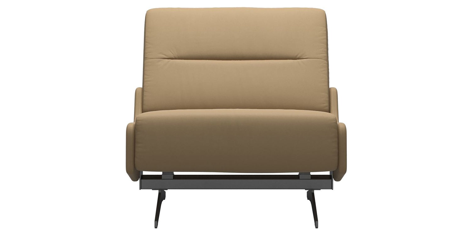 Paloma Leather Sand & Chrome Base | Stressless Stella Armless Chair | Valley Ridge Furniture