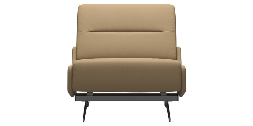 Paloma Leather Sand & Chrome Base | Stressless Stella Armless Chair | Valley Ridge Furniture