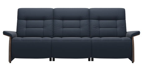 Paloma Leather Oxford Blue & Walnut Arm Trim | Stressless Mary 3-Seater Sofa | Valley Ridge Furniture