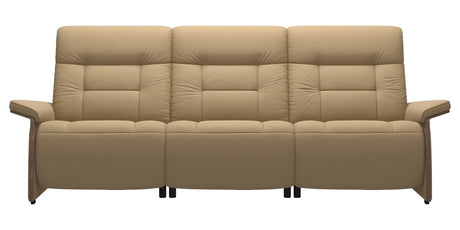 Paloma Leather Sand & Walnut Arm Trim | Stressless Mary 3-Seater Sofa | Valley Ridge Furniture
