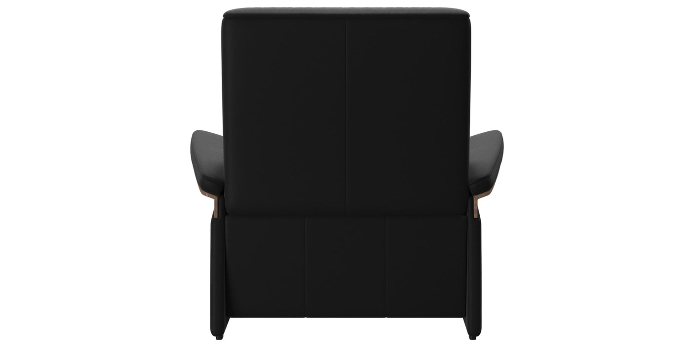 Paloma Leather Black & Walnut Arm Trim | Stressless Mary Chair | Valley Ridge Furniture
