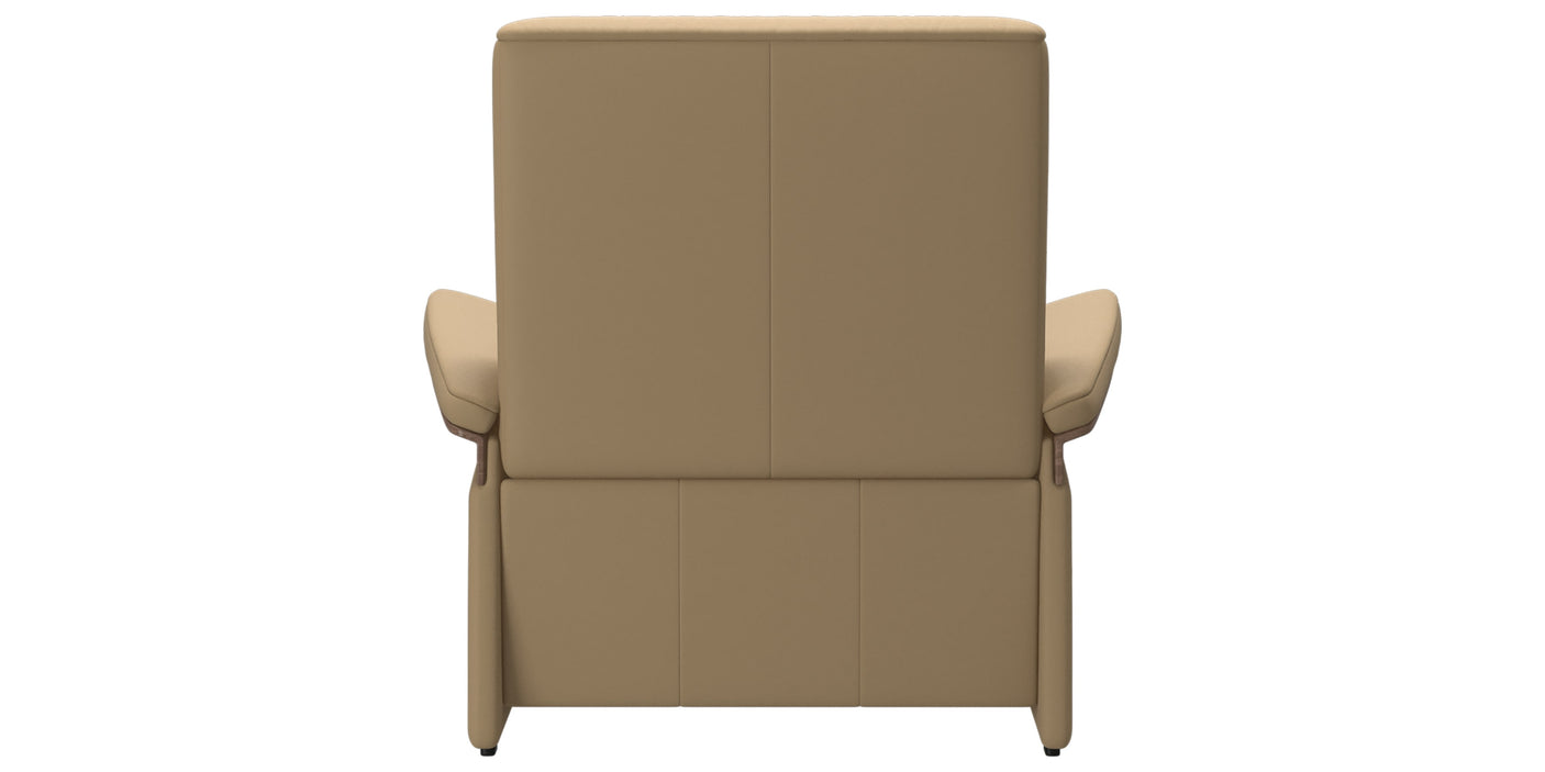 Paloma Leather Sand & Walnut Arm Trim | Stressless Mary Chair | Valley Ridge Furniture