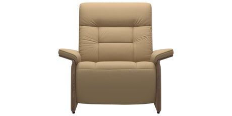 Paloma Leather Sand & Walnut Arm Trim | Stressless Mary Chair | Valley Ridge Furniture