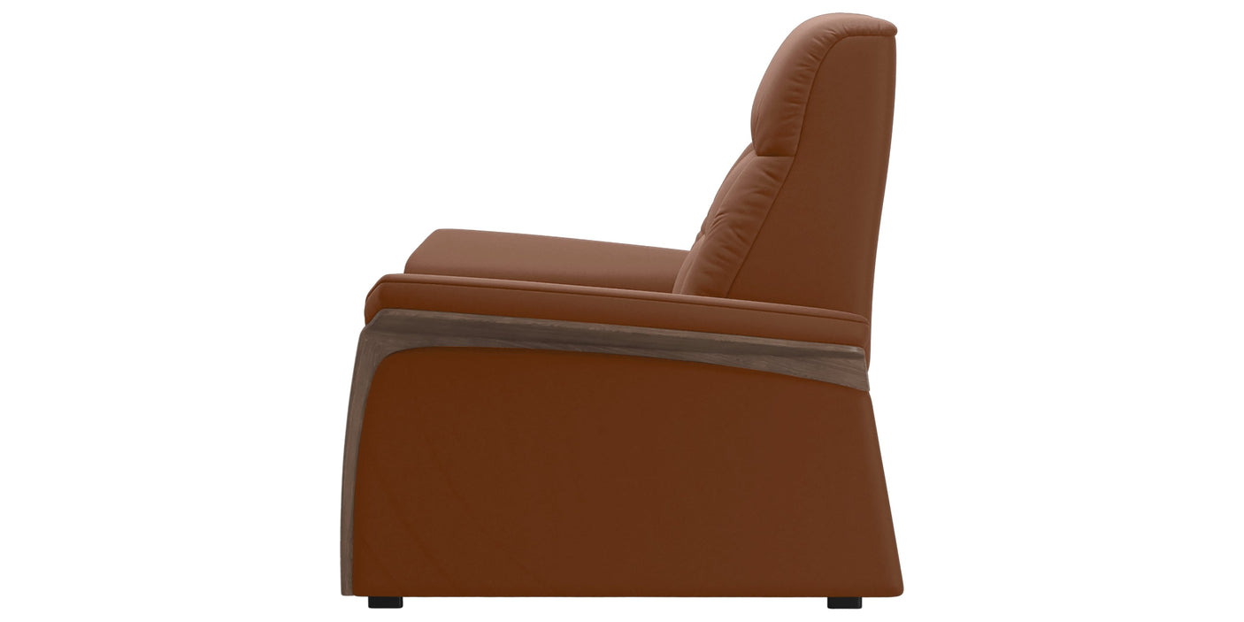 Paloma Leather New Cognac & Walnut Arm Trim | Stressless Mary Chair | Valley Ridge Furniture
