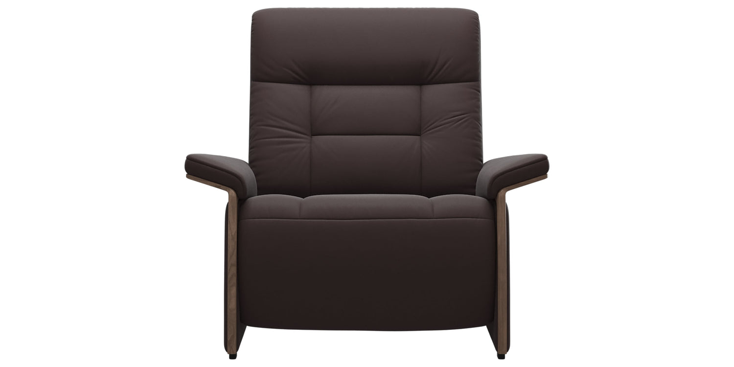 Paloma Leather Chocolate & Walnut Arm Trim | Stressless Mary Chair | Valley Ridge Furniture
