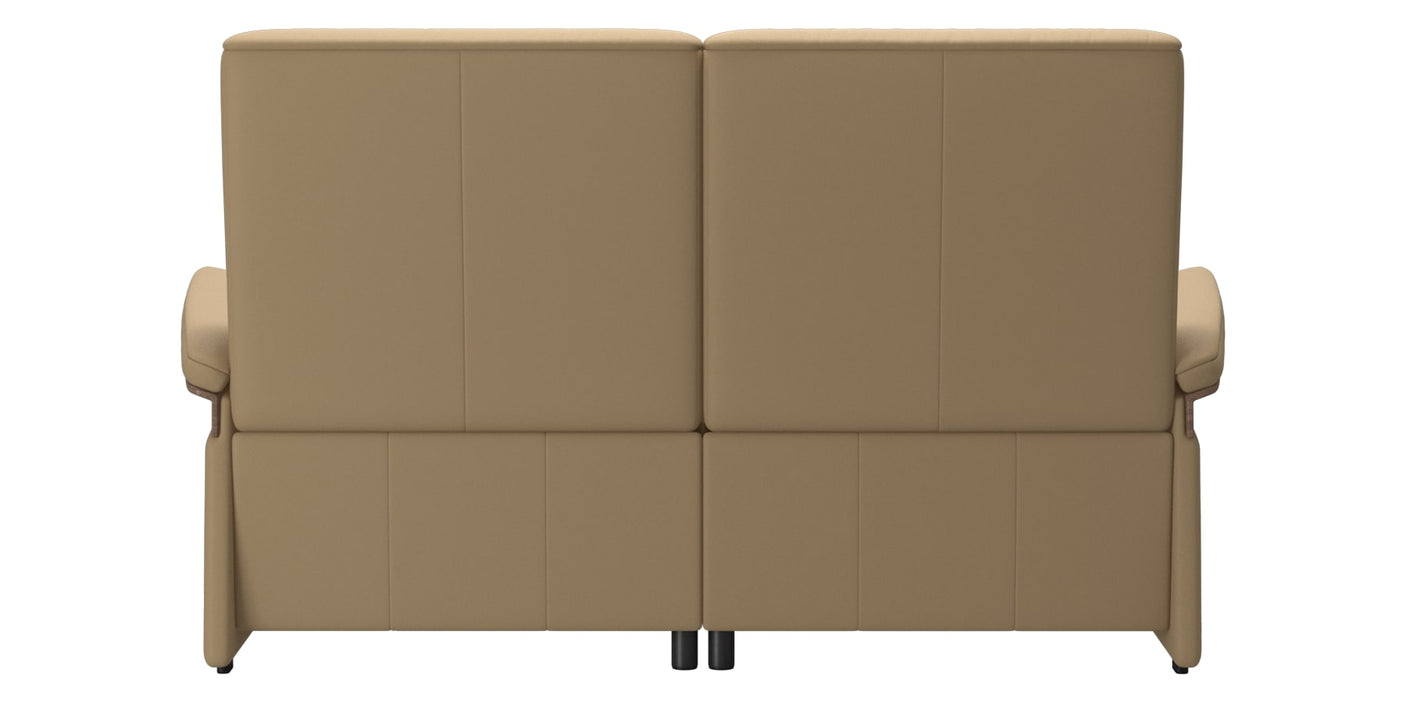Paloma Leather Sand & Walnut Arm Trim | Stressless Mary 2-Seater Sofa | Valley Ridge Furniture