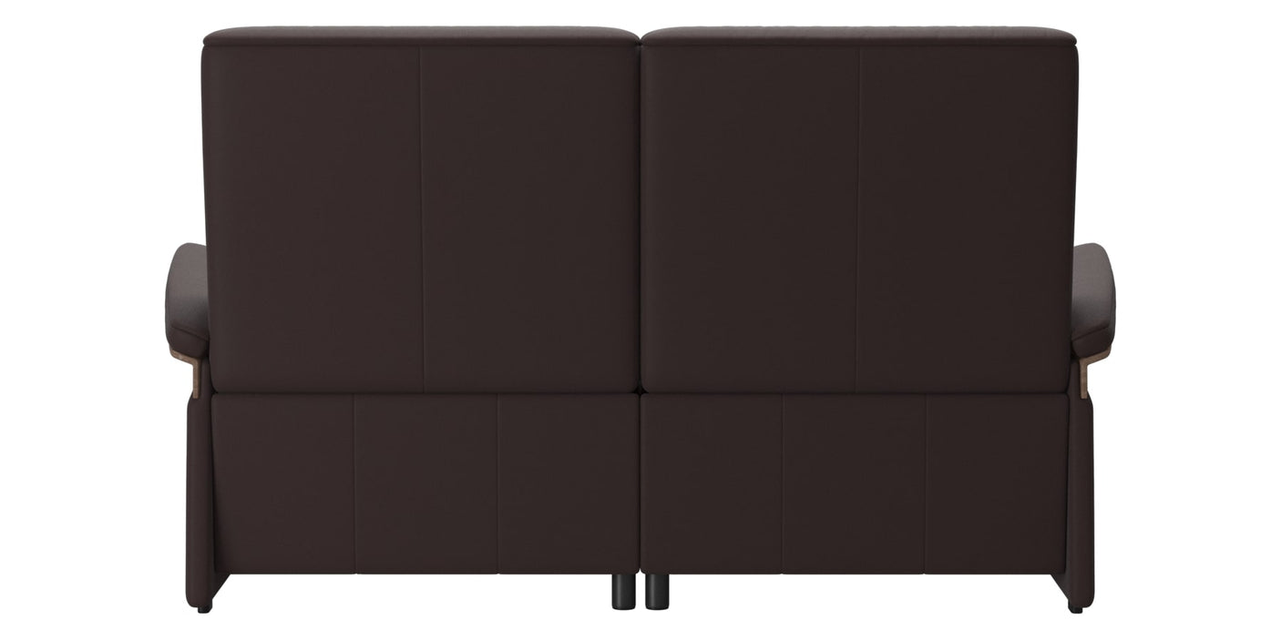 Paloma Leather Chocolate & Walnut Arm Trim | Stressless Mary 2-Seater Sofa | Valley Ridge Furniture
