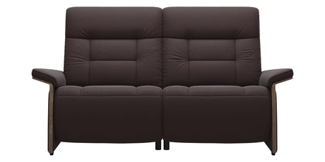 Paloma Leather Chocolate & Walnut Arm Trim | Stressless Mary 2-Seater Sofa | Valley Ridge Furniture