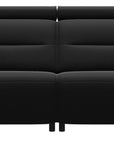 Paloma Leather Black & Matte Black Arm Trim | Stressless Emily 2-Seater Sofa | Valley Ridge Furniture