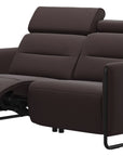 Paloma Leather Chocolate & Matte Black Arm Trim | Stressless Emily 2-Seater Sofa | Valley Ridge Furniture