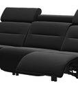 Paloma Leather Black & Matte Black Arm Trim | Stressless Emily 3-Seater Sofa | Valley Ridge Furniture
