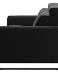 Paloma Leather Black & Matte Black Arm Trim | Stressless Emily 3-Seater Sofa | Valley Ridge Furniture