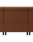 Paloma Leather New Cognac & Matte Black Arm Trim | Stressless Emily 3-Seater Sofa | Valley Ridge Furniture