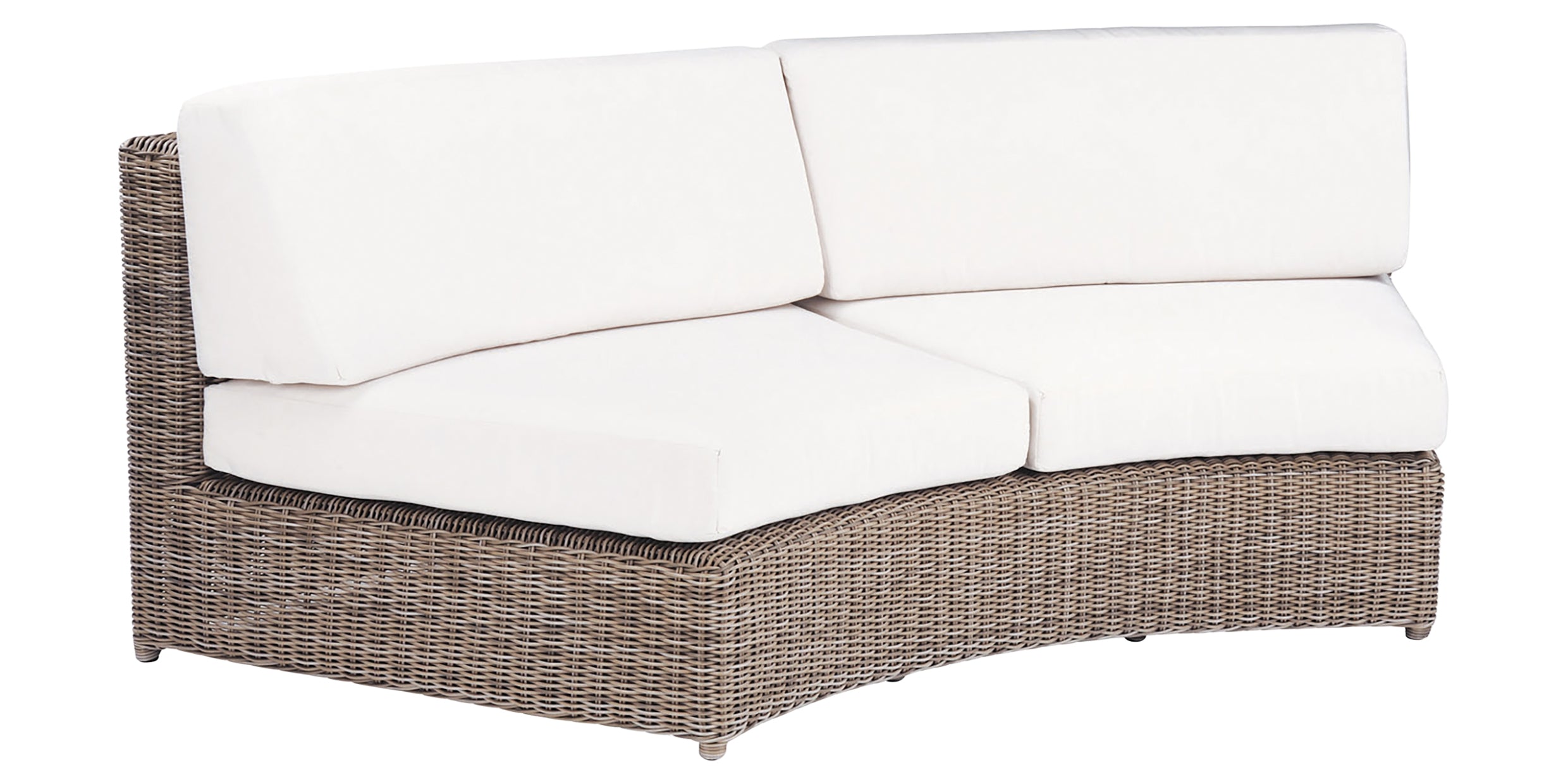 Curved Sectional Armless Settee | Kingsley Bate Sag Harbor Collection | Valley Ridge Furniture