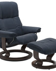 Paloma Leather Oxford Blue S/M/L and Wenge Base | Stressless Mayfair Classic Recliner | Valley Ridge Furniture