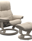 Paloma Leather Fog S/M/L and Whitewash Base | Stressless Mayfair Classic Recliner | Valley Ridge Furniture