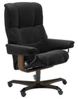 Paloma Leather Black M and Teak Base | Stressless Mayfair Home Office Chair | Valley Ridge Furniture