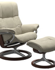 Paloma Leather Light Grey S/M/L and Brown Base | Stressless Mayfair Signature Recliner | Valley Ridge Furniture